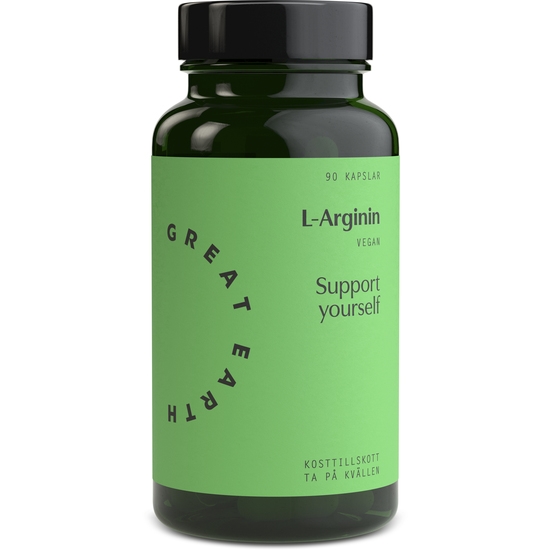 Great Earth L-Arginin 500 mg 90 kapslar