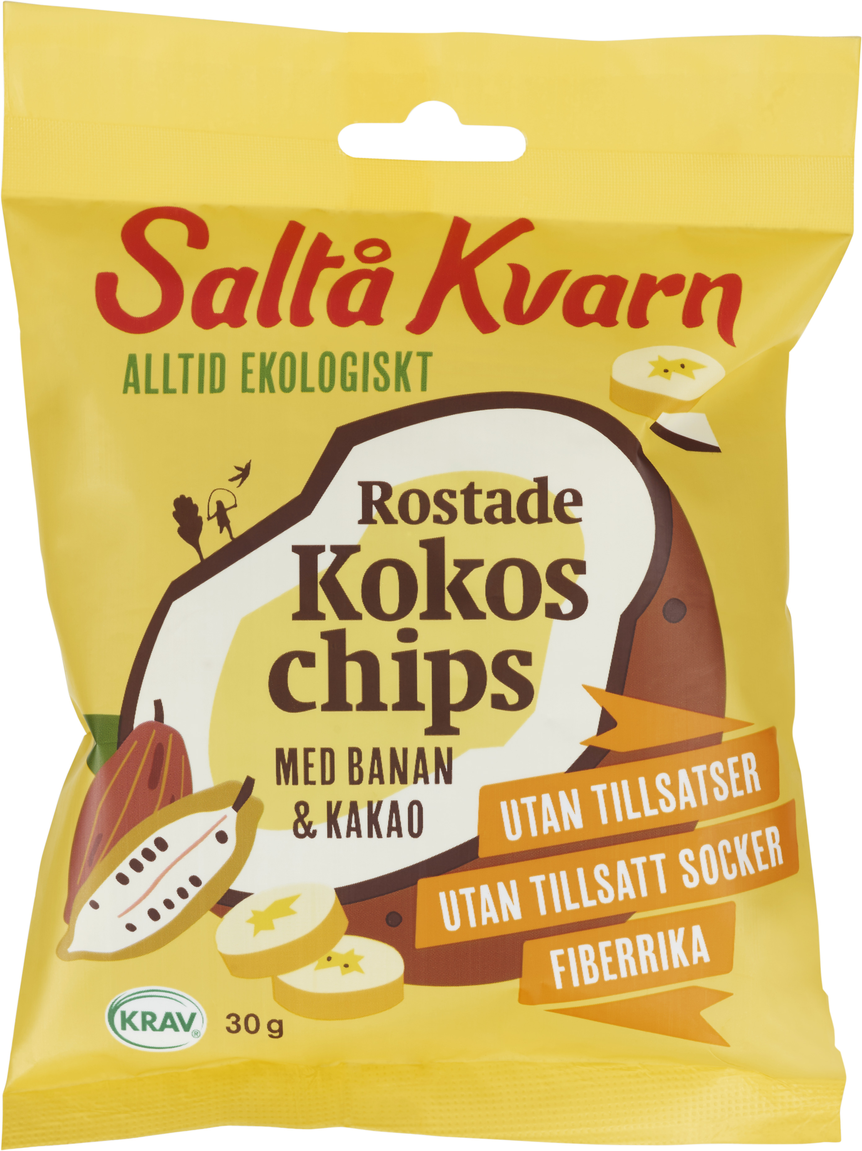 Saltå Kvarn Kokoschips Banan & Kakao 30 g