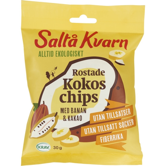 Saltå Kvarn Kokoschips Banan & Kakao 30 g