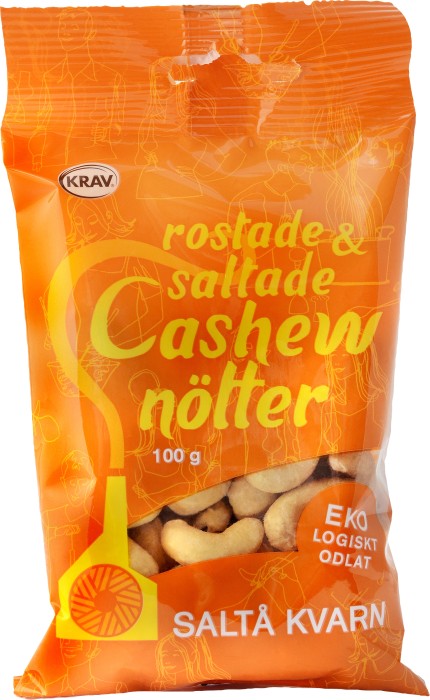 Saltå Kvarn Rostade och Saltade Cashewnötter 100 g