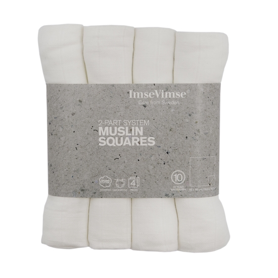 Vimse Muslin squares white 70x70 4 st