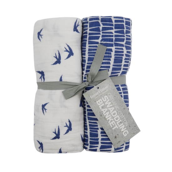 Vimse Swaddling Filtar Blå 2 st