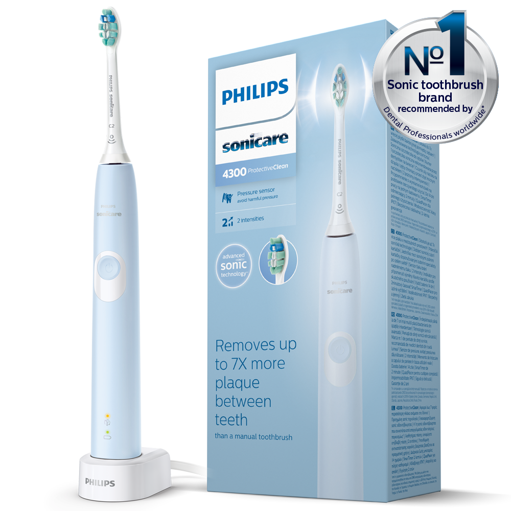 Philips Sonicare Protective Clean 4300 Eltandborste Ljusblå