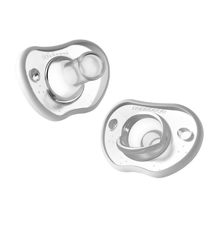 Nanobébé Flexy Napp Silikon 3 mån+ Vit 2 st