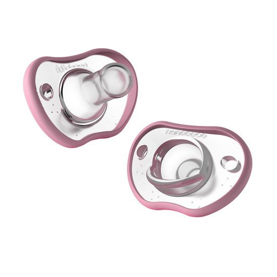 Nanobébé Flexy Napp Silikon 3 mån+ Rosa 2 st