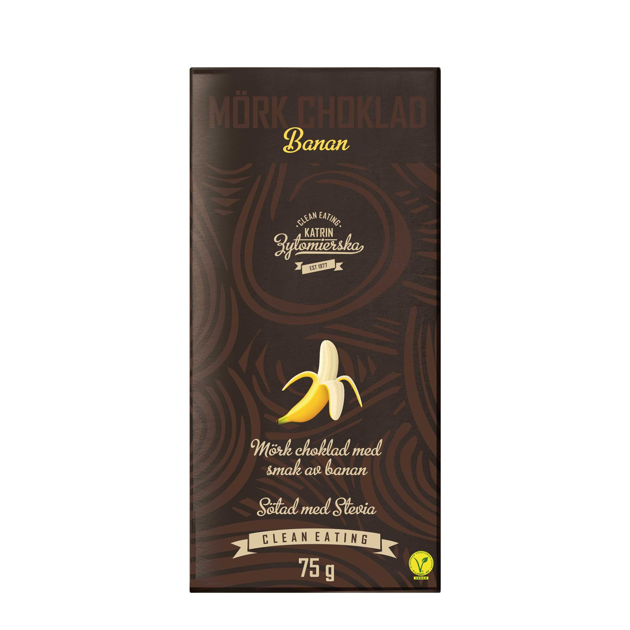 Clean Eating Mörkchoklad Banan 75 g