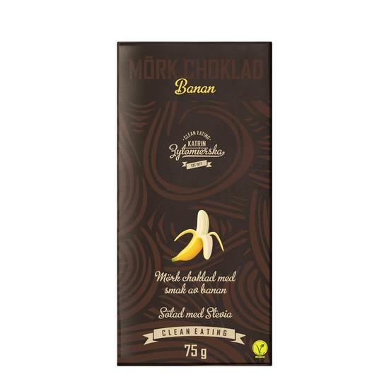 Clean Eating Mörkchoklad Banan 75 g