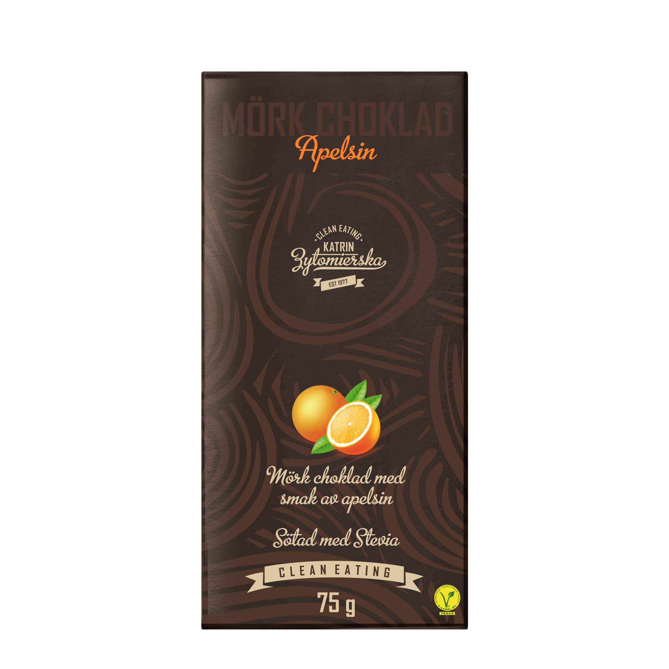 Clean Eating Mörkchoklad Apelsin 75 g