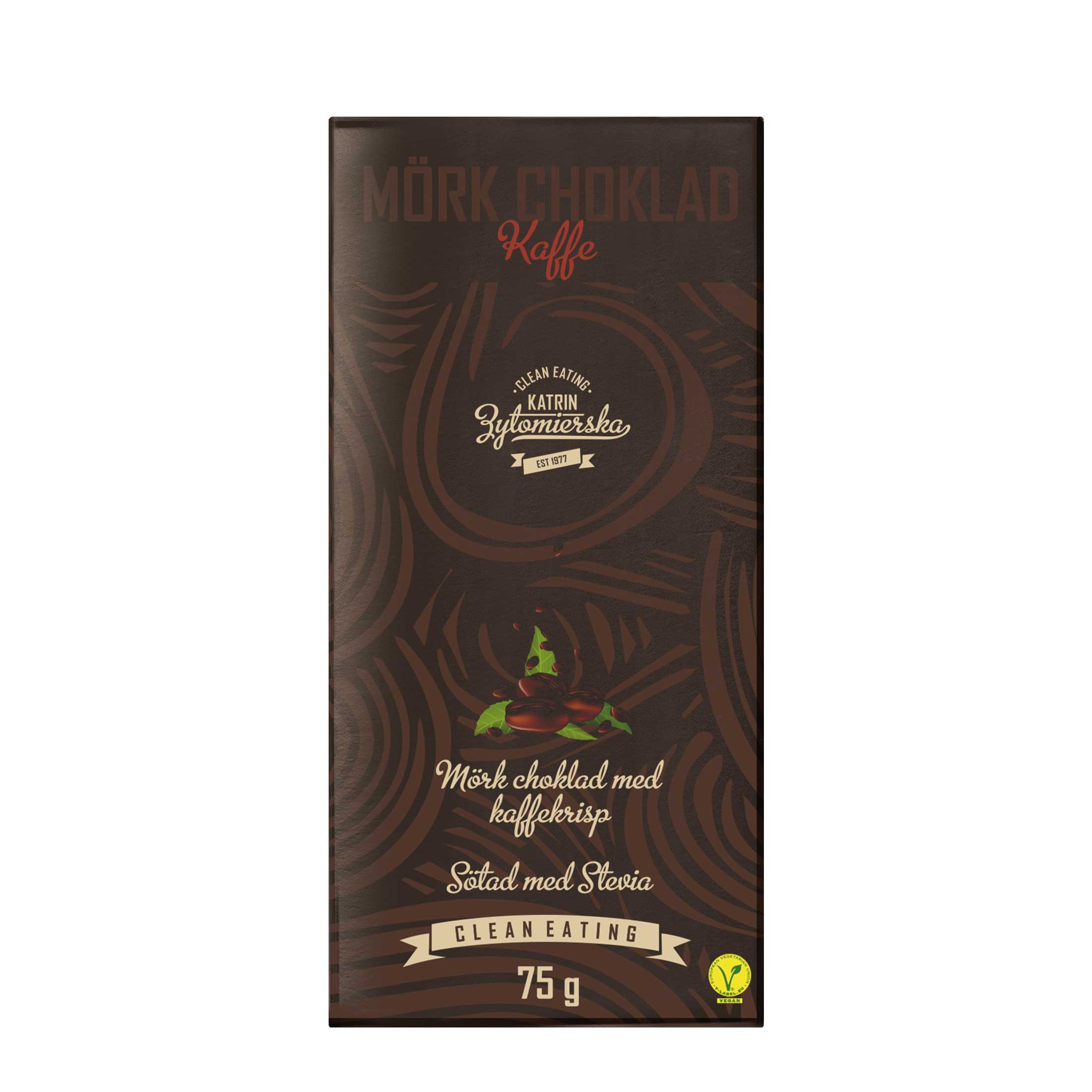 Clean Eating Mörkchoklad Kaffe 75 g