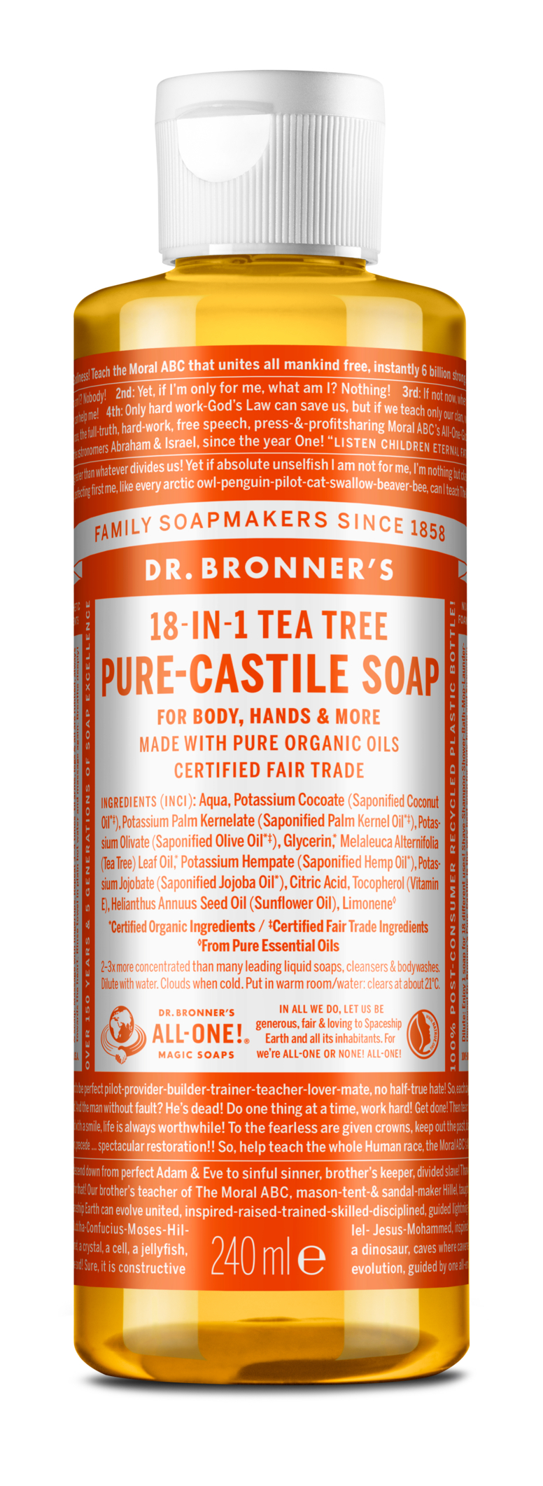 Dr. Bronner’s Tea Tree Liquid Soap 240 ml