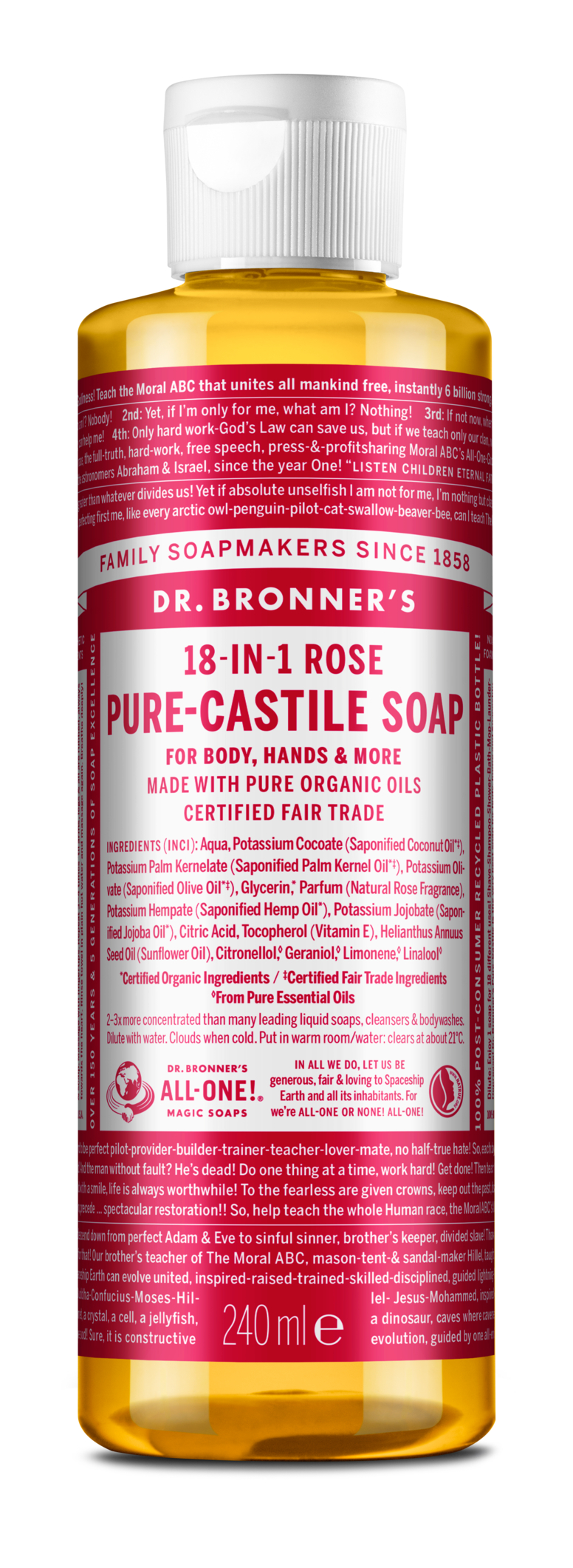 Dr. Bronner’s Rose Liquid Soap 240 ml