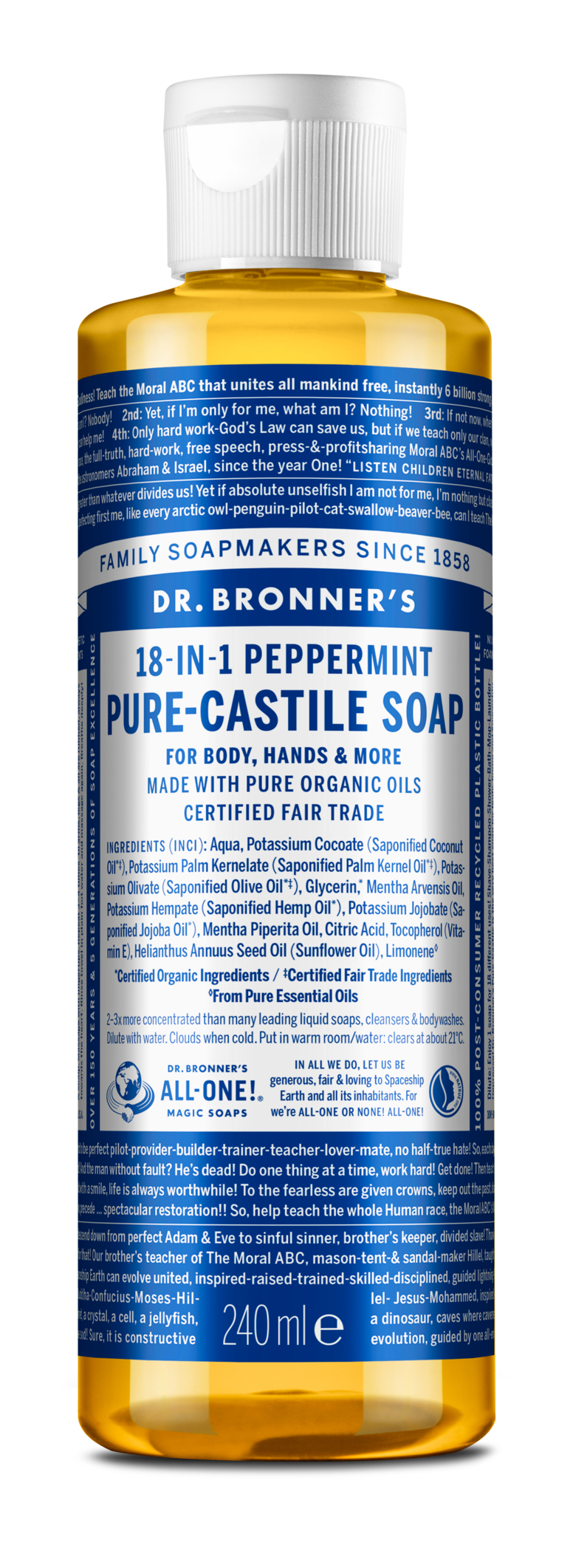 Dr. Bronner’s Peppermint Liquid Soap 240 ml