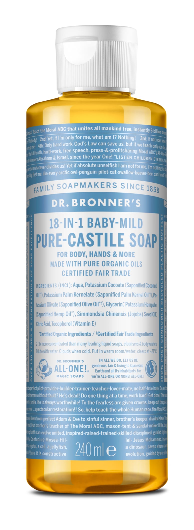 Dr. Bronner’s Baby-Mild Unscented Liquid Soap 240 ml