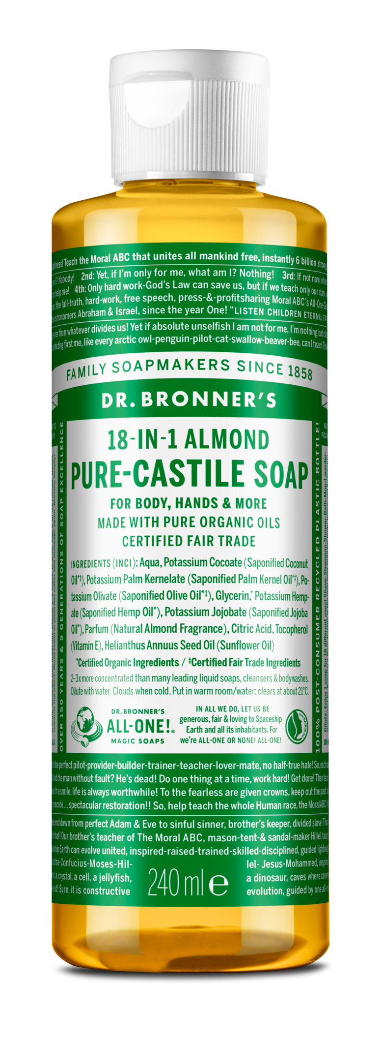 Dr. Bronner’s Almond Liquid Soap 240 ml