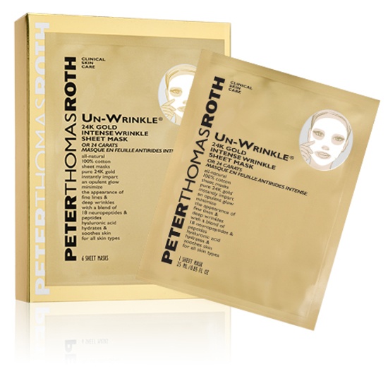 Peter Thomas Roth Un-Wrinkle 24kgold Sheetmask 6 Sheet