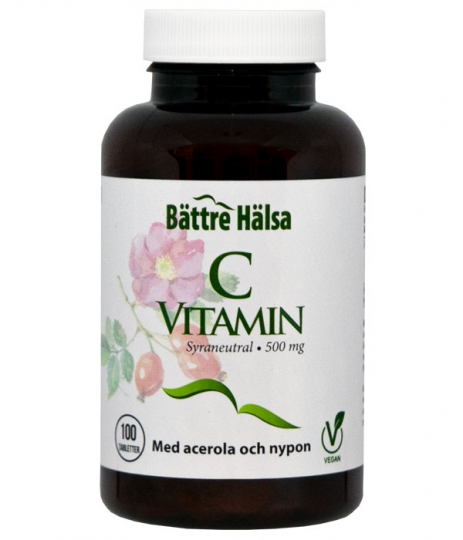 Bättre Hälsa C-vitamin 500 mg 100 tabletter