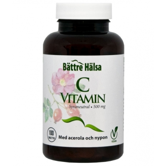 Bättre Hälsa C-vitamin 500 mg 100 tabletter