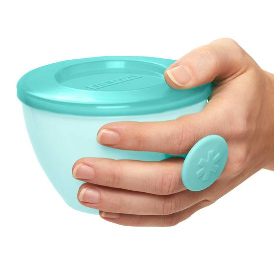 Skip Hop Easy-Grab Matningsskål Grå/Turkos 2-pack