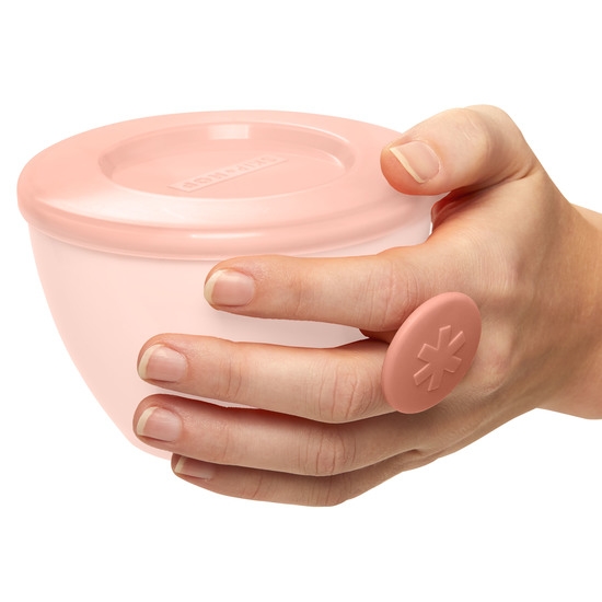 Skip Hop Easy-Grab Matningsskål Grå/Korall 2-pack