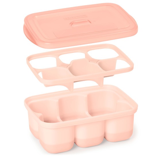 Skip Hop Easy-Fill Portionsform Grå/Korall 2-pack