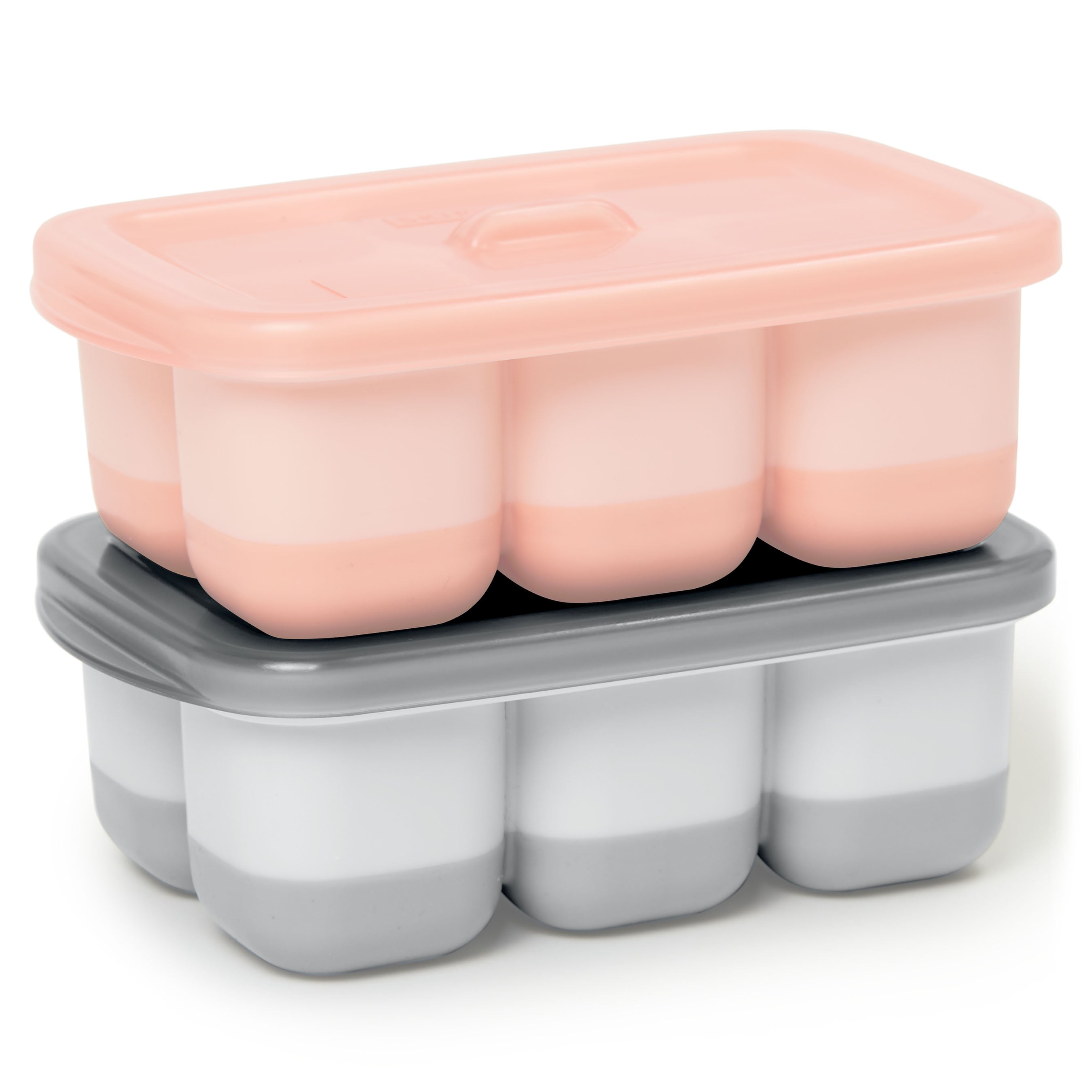 Skip Hop Easy-Fill Portionsform Grå/Korall 2-pack