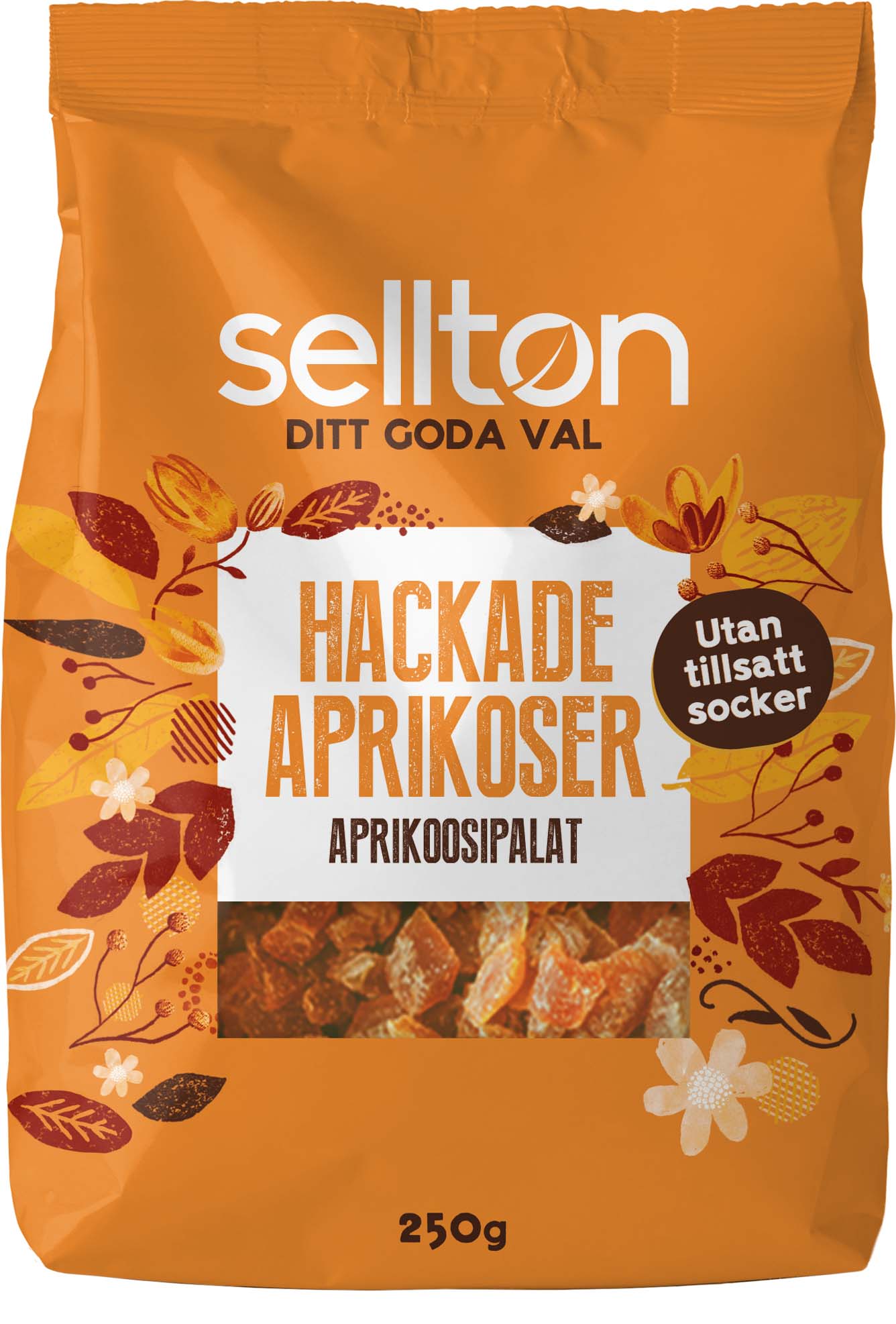 Sellton Hackade Aprikoser 250 g