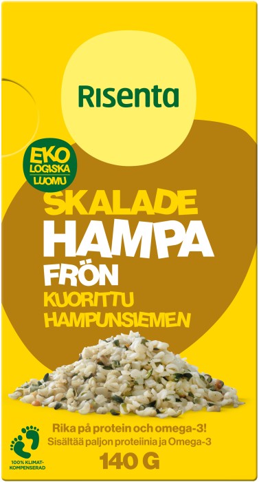 Risenta Skalade Hampafrön 140 g
