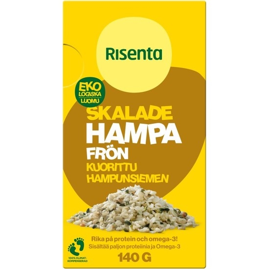 Risenta Skalade Hampafrön 140 g