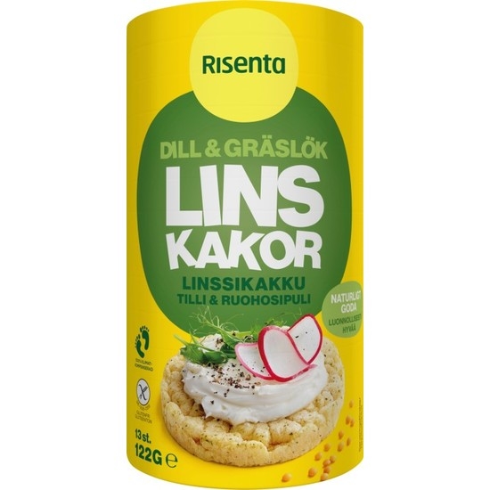Risenta Linskakor Dill & Gräslök 122 g