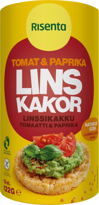 Risenta Linskakor Tomat & Paprika 122 g