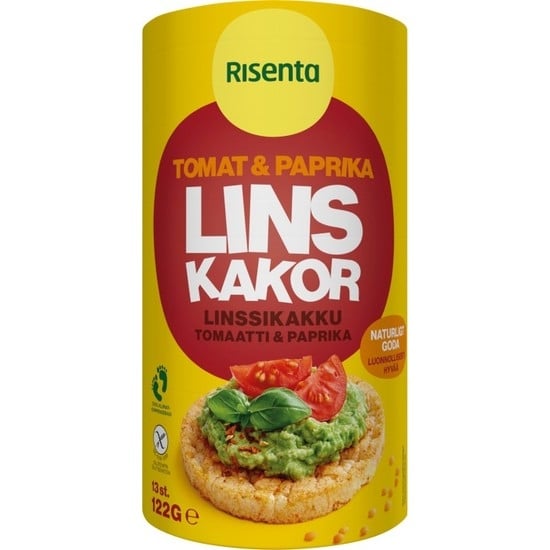 Risenta Linskakor Tomat & Paprika 122 g