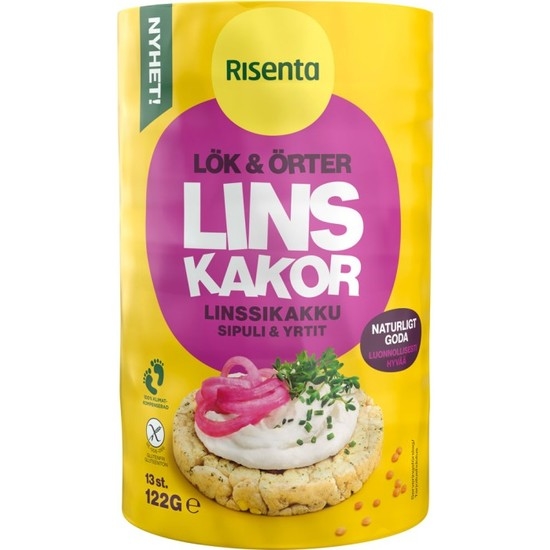 Risenta Linskakor Lök & Örter 122 g