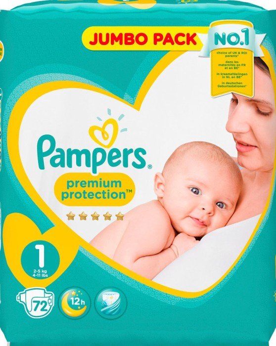 Pampers New Baby S1 2-5kg 72 st