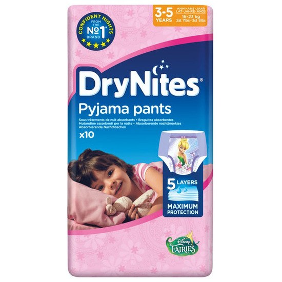 Huggies DryNites Nattblöja Flicka 3-5 år 10 st