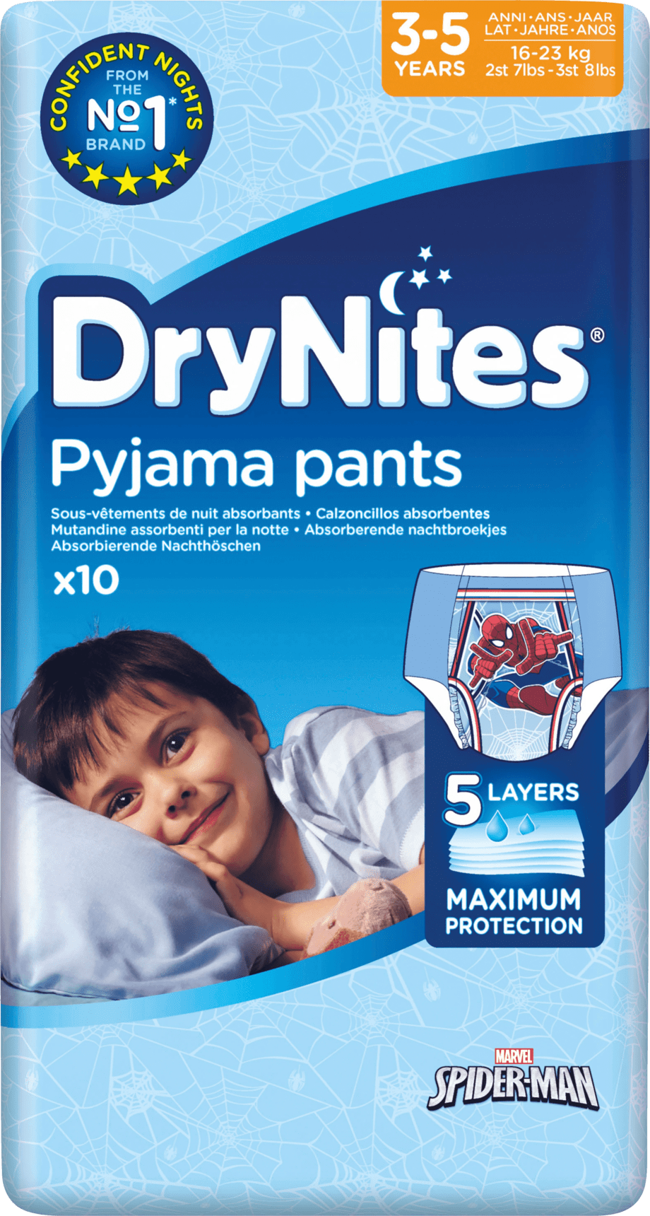 Huggies DryNites Nattblöja Pojke 3-5 år 10 st