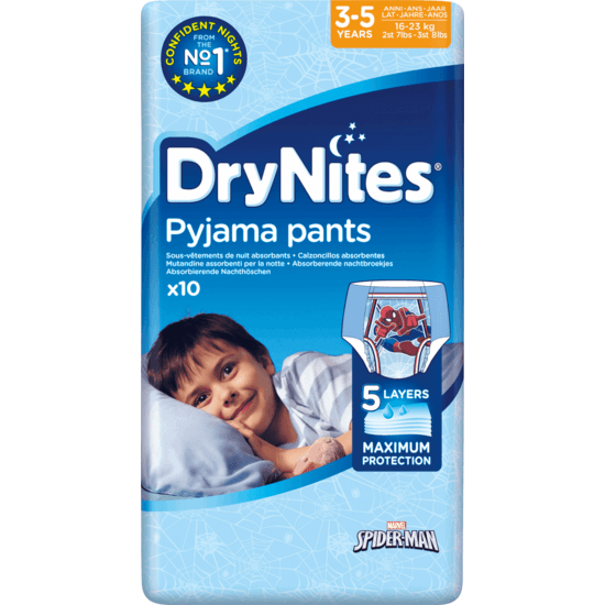Huggies DryNites Nattblöja Pojke 3-5 år 10 st