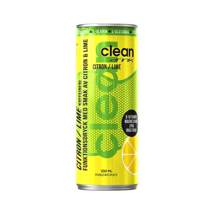 Clean Drink Citron/Lime Koffeinfri 330 ml