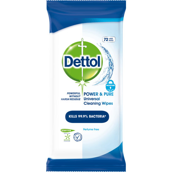 Dettol Power & Pure Universal Desinfektionswipes 72 st