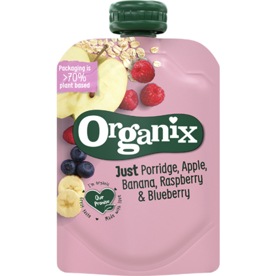 Organix Gröt, Banan, Hallon & Blåbär Klämpåse 100 g