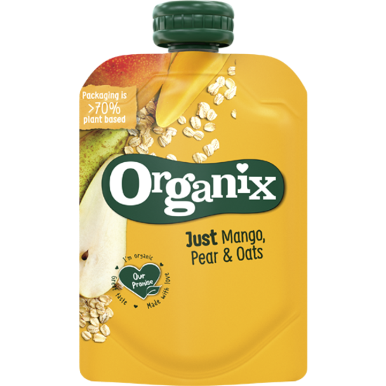 Organix Mango, Päron & Havre Klämpåse 100 g