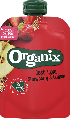 Organix Äpple, Jordgubb, Quinoa Klämpåse 100 g