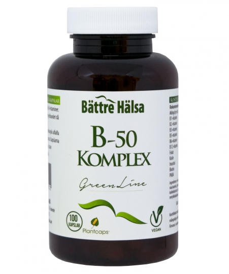 Bättre Hälsa Metyl B-50 komplex Green Line 100 kapslar