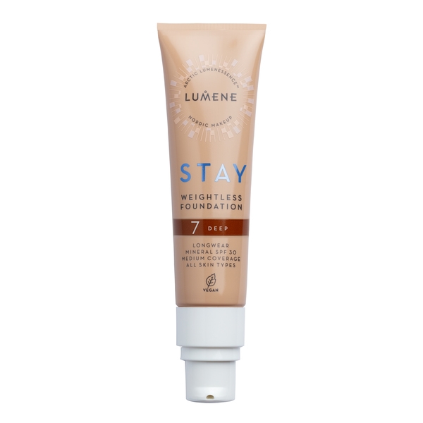 Lumene Stay Weightless Foundation SPF30 7 Deep · 30 ml