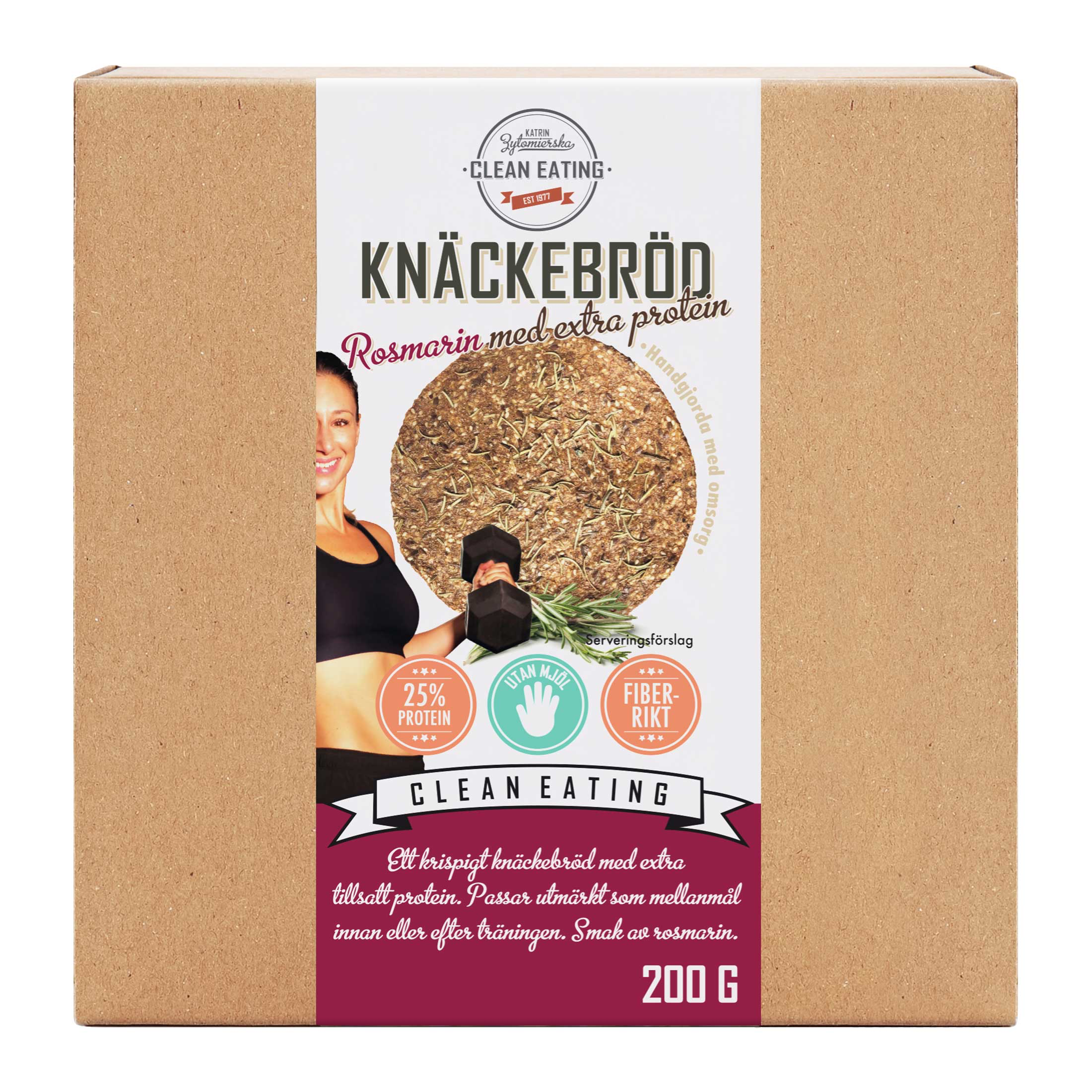 Clean Eating Knäckebröd Extra Protein Rosmarin 200 g