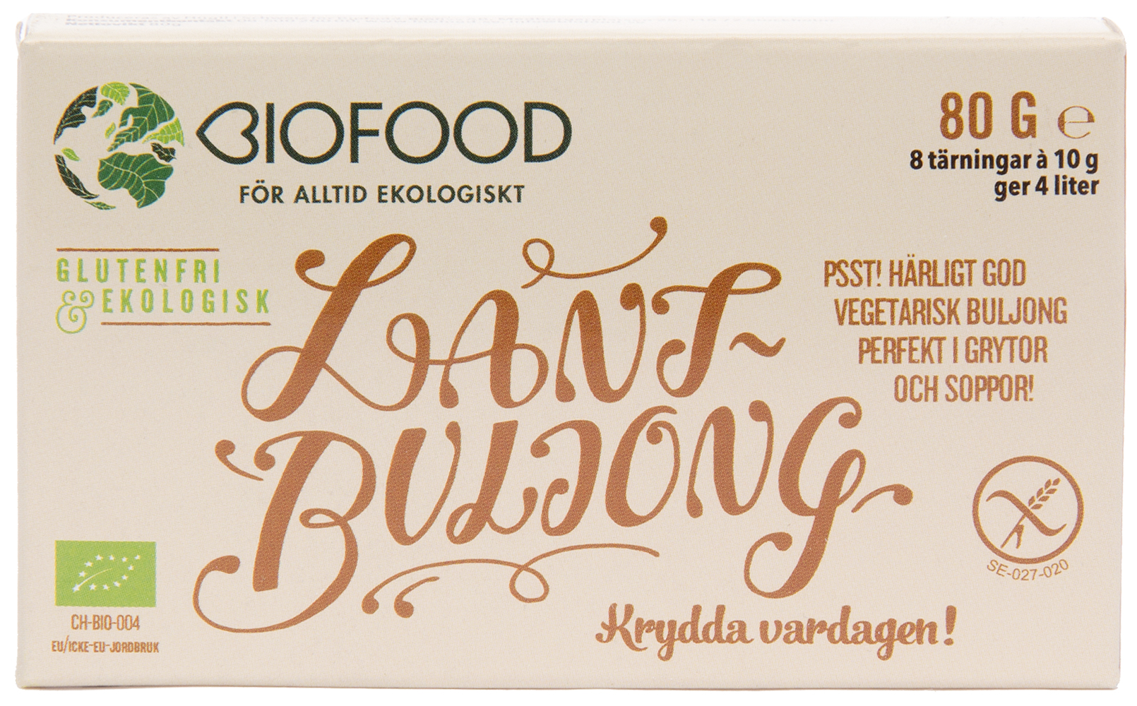 Biofood Lantbuljong tärningar 8 st