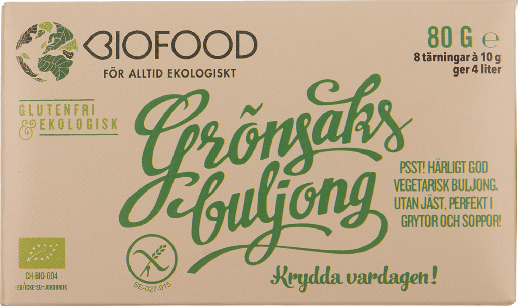 Biofood Grönsaksbuljong tärningar 8 st