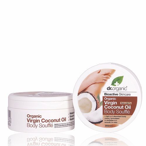 Dr Organic Bodysufflé Kokosolja Virgin 200 ml