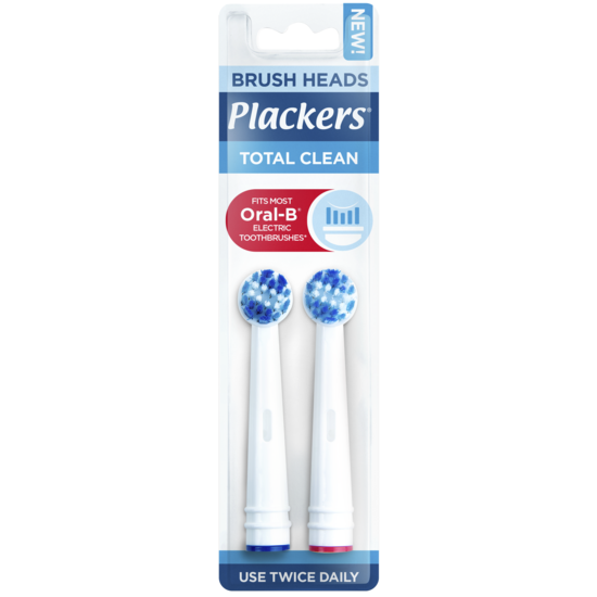 Plackers Brush head refills Total Clean Tandborsthuvuden 2 st