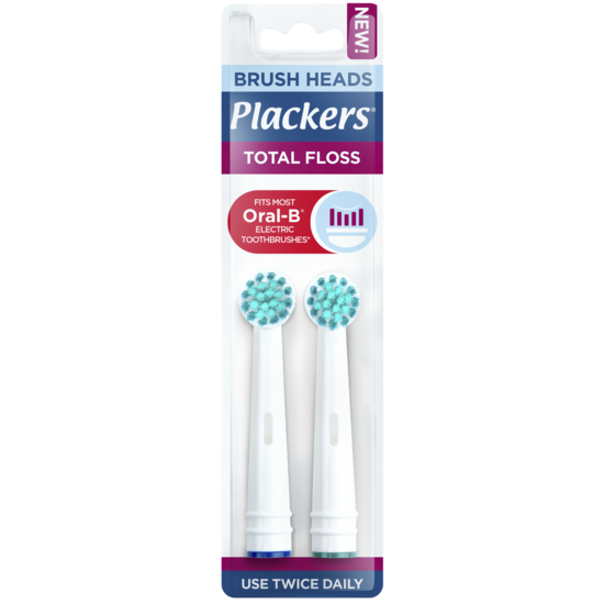 Plackers Brush head refills Total Floss Tandborsthuvuden 2 st