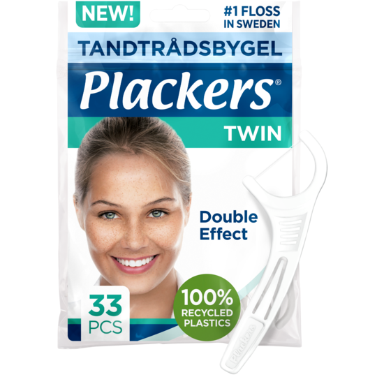 Plackers Twin Tandtrådsbyglar 33 st